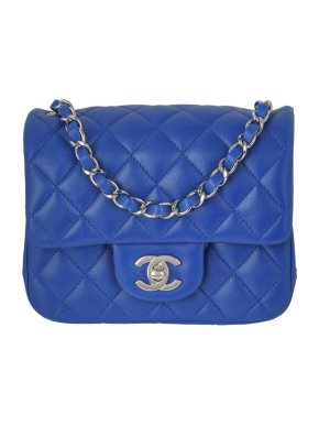 Chanel Blue Quilted Leather Mini Classic Flap