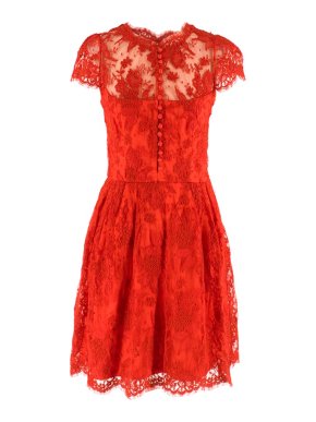 Issa London Red Lace A-line Dress