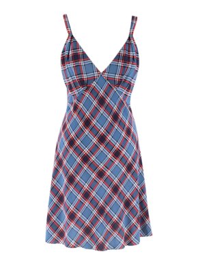 Marc Jacobs plaid silk crepe de chine mini dress
