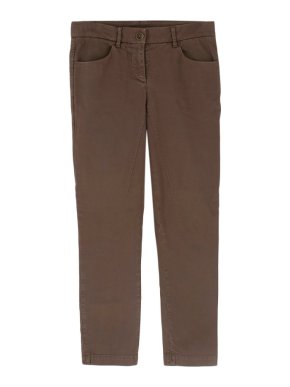 Brunello Cucinelli Brown Straight Leg Trousers