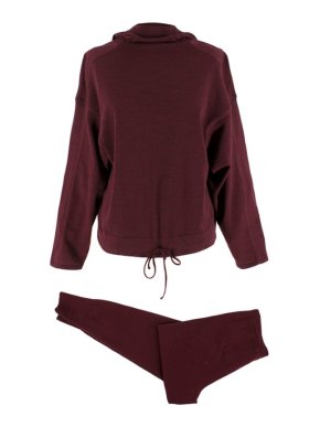 Ernest Leoty Burgundy Bertille Wool Track Pants