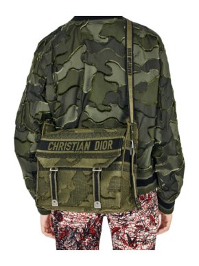 Dior Camouflage Embroidered Canvas Messenger Bag - New Season
