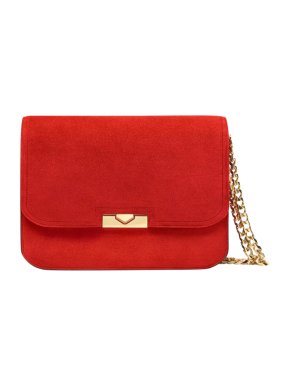 Victoria Beckham Red Suede Eva Chain Bag