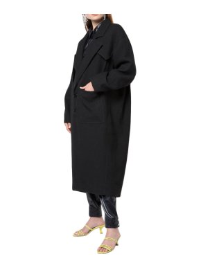 Tibi Basket Weave Cocoon Maxi Coat