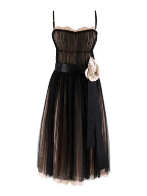 Dolce & Gabbana Black & Pink Tulle Dress