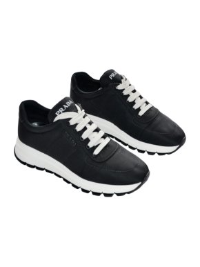 Prada Black & White Logo Sneakers
