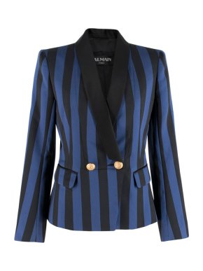 Balmain Striped Satin Blazer