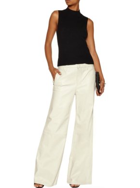 J Brand Carine leather wide-leg pants