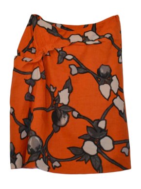 Marni Orange Printed Lightweight Skirt