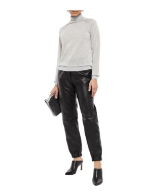Ninety Percent Sliver Metallic Roll Neck Jumper