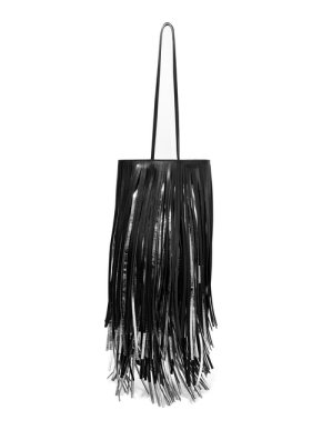 Calvin Klein 205W39NYC Fringed two-tone leather bucket bag