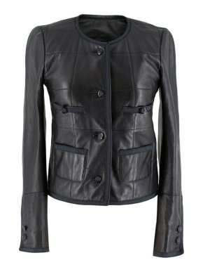 Maje Shannon Short Leather Jacket