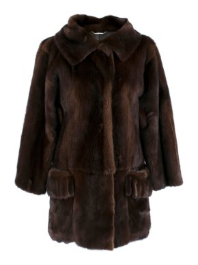 Dolce & Gabbana Dark Brown Mink Fur Coat