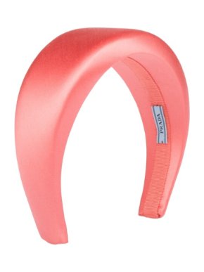 Prada Coral Wide Satin Headband  - Current