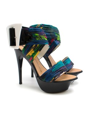 Giuseppe Zanotti Patent Leather & Tulle Platform Pumps