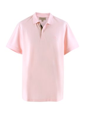 Burberry Pink Embroidered Polo Shirt