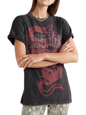 Anine Bing Dark Grey Forever Tour Printed T-shirt