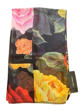 Dolce & Gabbana silk rose print scarf/sarong