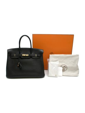 Hermes Black Togo Leather Birkin 35 PHW