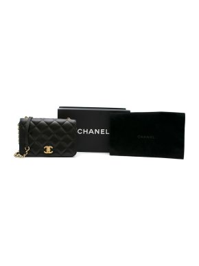 Chanel Black Quilted Lambskin Mini Flap Bag