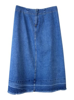 Sea NY Blue Denim A-Line Skirt