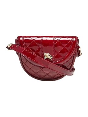 Burberry Red Patent Leather Mini Crossbody Bag