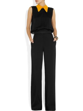 Roksanda Ilincic Black Oste Crepe Backless Jumpsuit