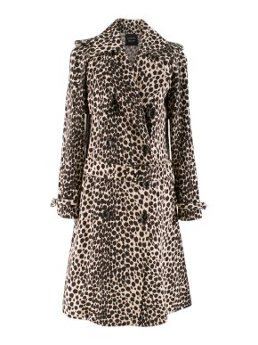 Lanvin Double-Breasted Leopard Print Coat