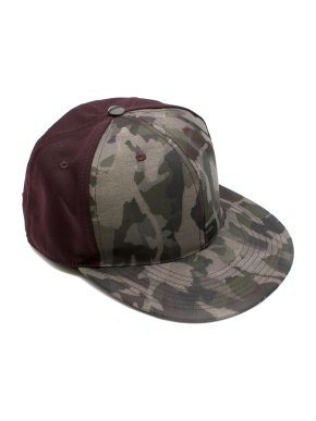 Dolce & Gabbana Burgundy Camo Printed Cap