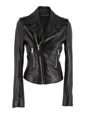 Balenciaga Black Asymmetric Leather Jacket