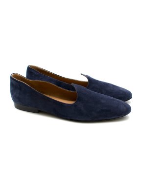 Le Monde Beryl Blue Suede Venetian Slippers