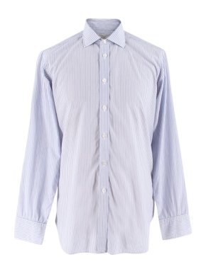 Turnbull & Asser Blue Striped Cotton Shirt