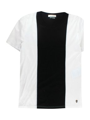 Alexander McQueen White Cotton T-shirt w/ Black Stripe