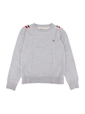 Moncler Kid's 10 Years Grey Crew Neck Jumper