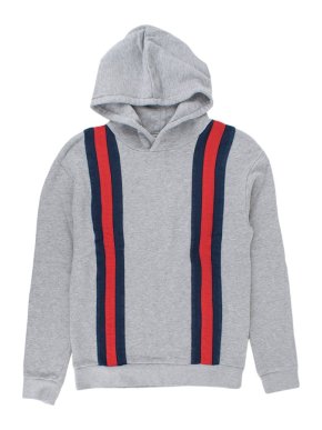 Gucci Kids 12Y Grey Web Stripe Hoodie