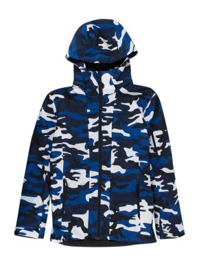 PeakPerformance Blue Camouflage Junior Maroon Ski Jacket