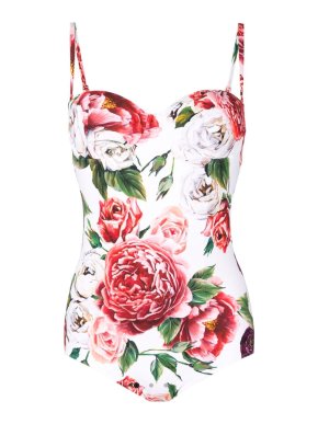 Dolce & Gabbana Floral Print Balconette Swimsuit