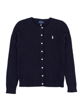 Polo Ralph Lauren Yr12 Navy Cable-Knit Cotton Cardigan