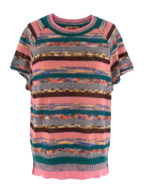 Missoni Striped Knit Short Sleeve Top