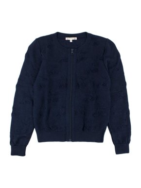 Bonpoint Navy 12Y Zip Up Cardigan
