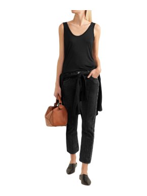 The Row Thomaston Black Jersey Tank Top