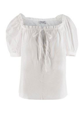 Yves Saint Laurent White Of The Shoulder Blouse
