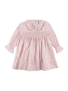Pepa & Co Pink/White Handsmocked Dress