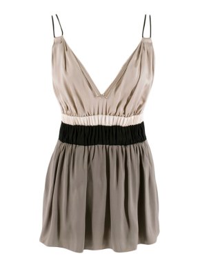 Lanvin Silk V-Neck Pleated Strappy Top