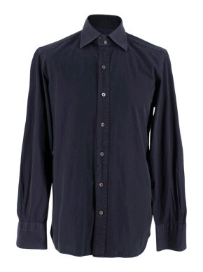 Tom Ford Navy Cotton Tailored Shirt