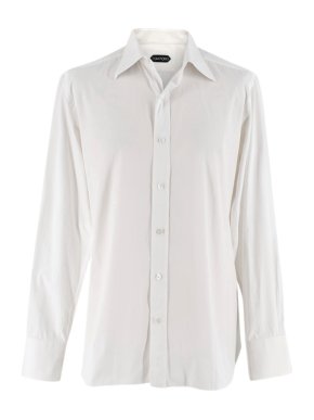 Tom Ford White Cotton Classic Long-Sleeved Shirt