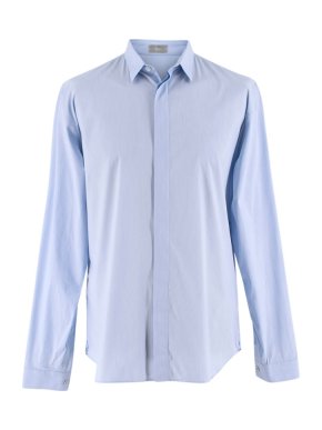 Dior Blue Striped Technical Cotton Shirt