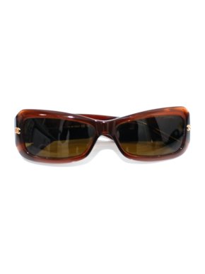 Chanel Brown Rectangle Sunglasses