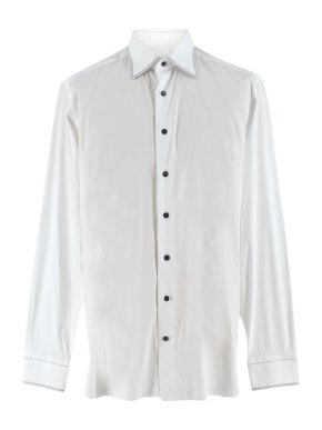 Zilli White Cotton Triple Stitch Shirt