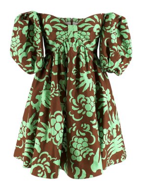 Valentino Off-the-shoulder printed mini dress